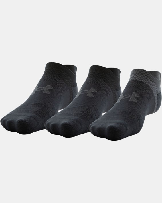 Unisex UA ArmourDry® Run Lite 3-Pack Socks, Black, pdpMainDesktop image number 0